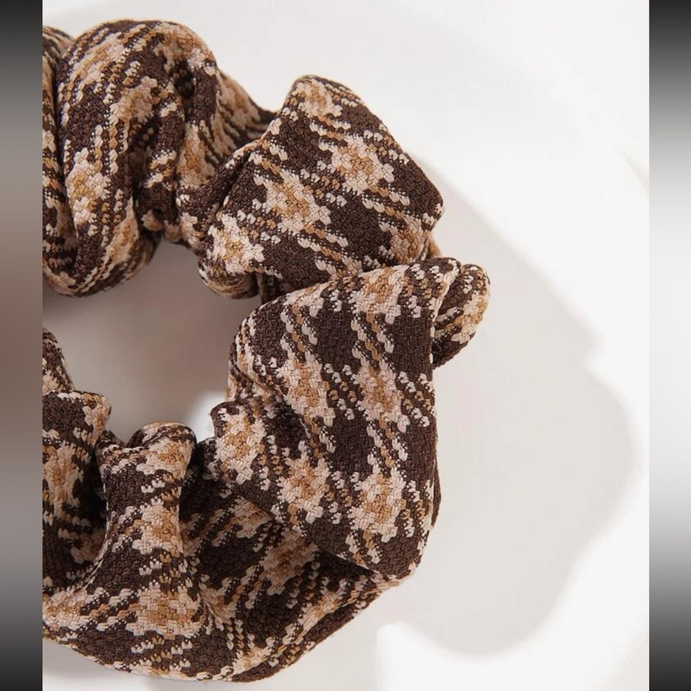 Plaid scrunchies